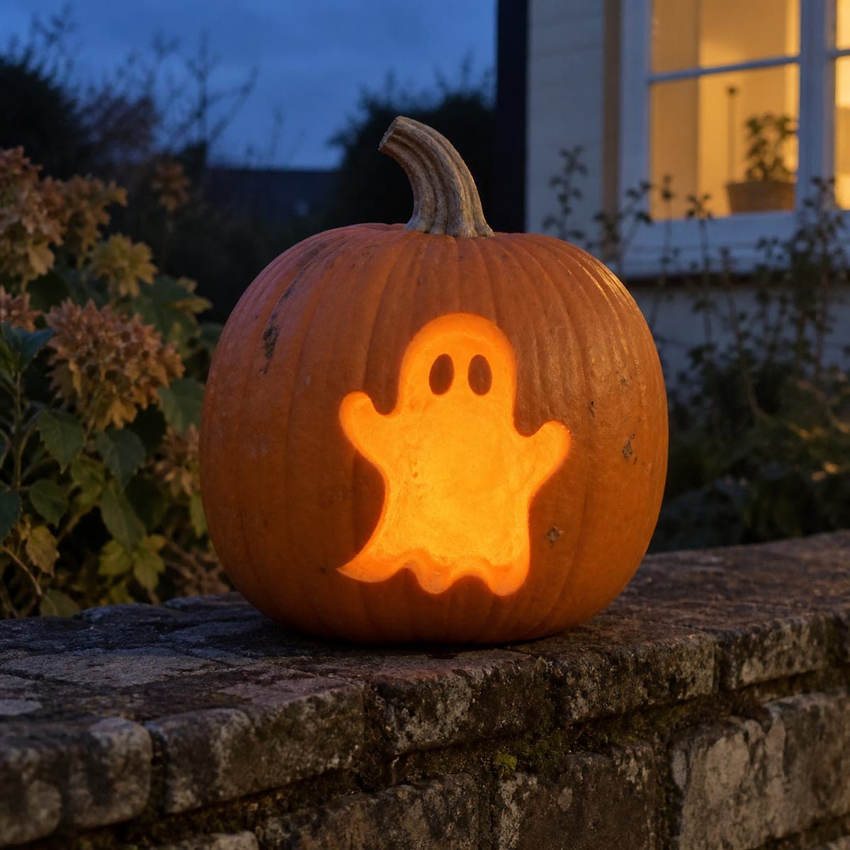 Cute Ghost Cutout Jack-O-Lantern for Beginners