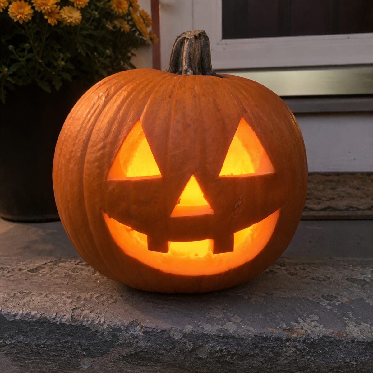 Classic Friendly Triangle-Eye Jack-O-Lantern Design