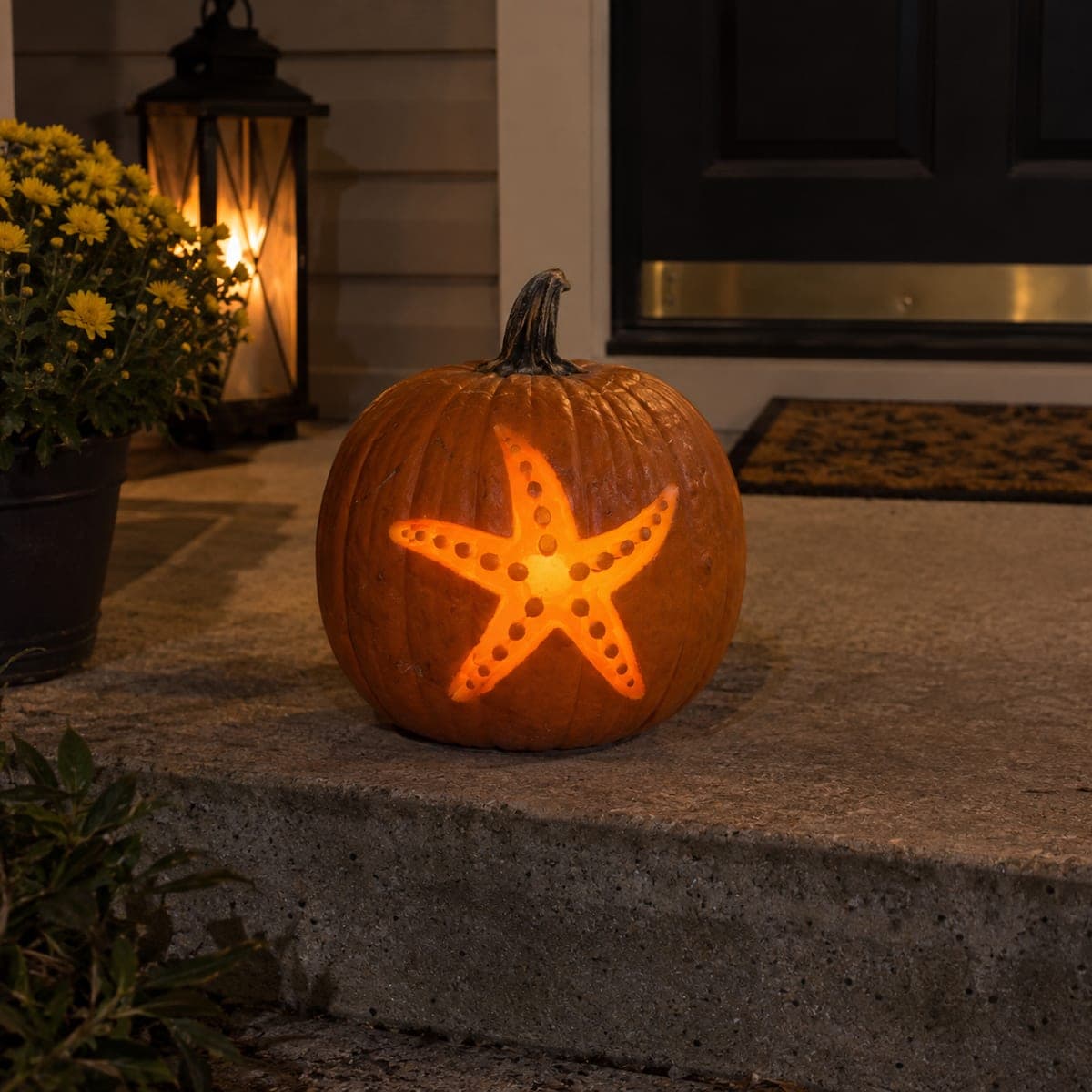 Starfish Cutout Coastal Jack-O-Lantern