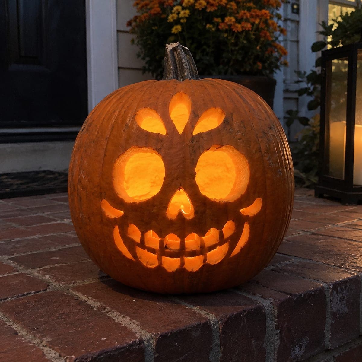 Sugar Skull Smile Jack-O-Lantern Carving
