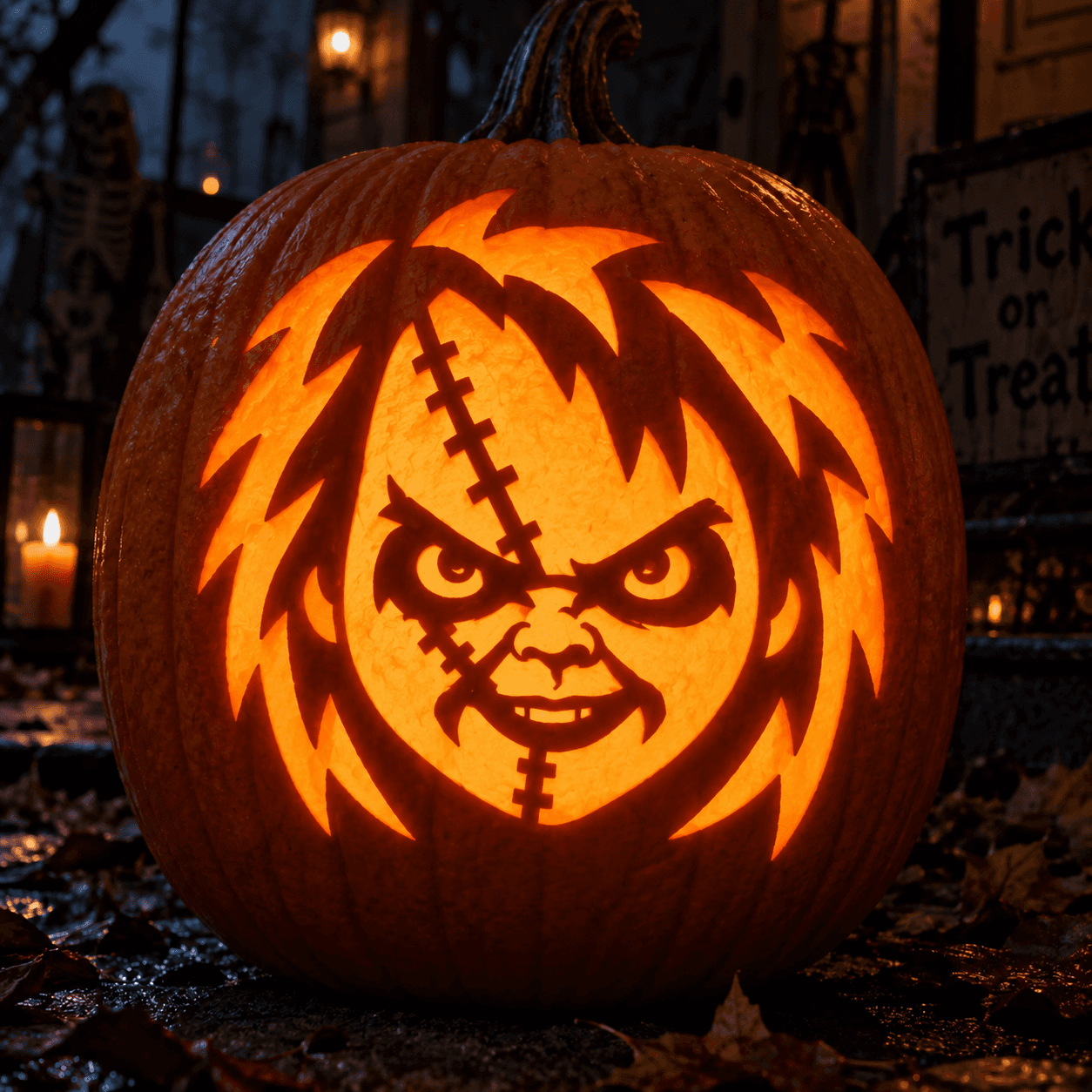 Chucky Killer Doll Pumpkin Carving