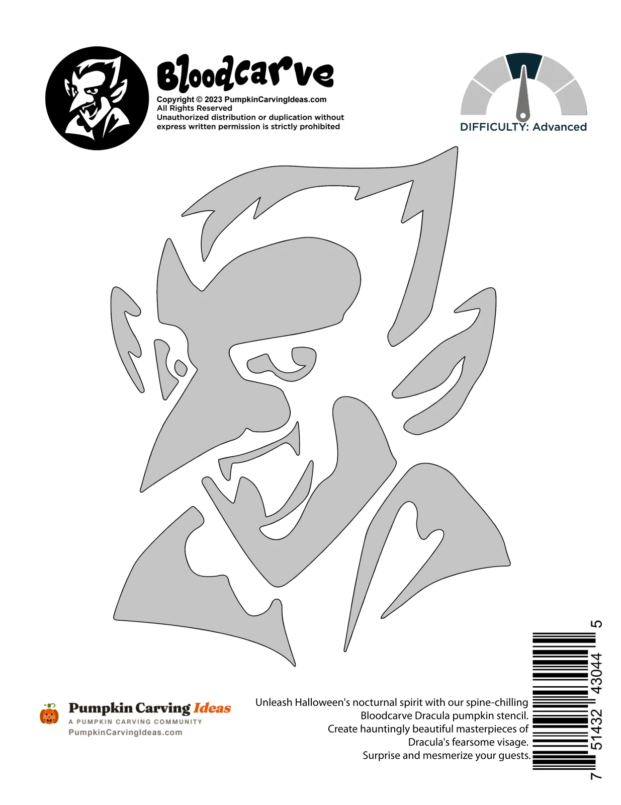 Vampire printable pattern