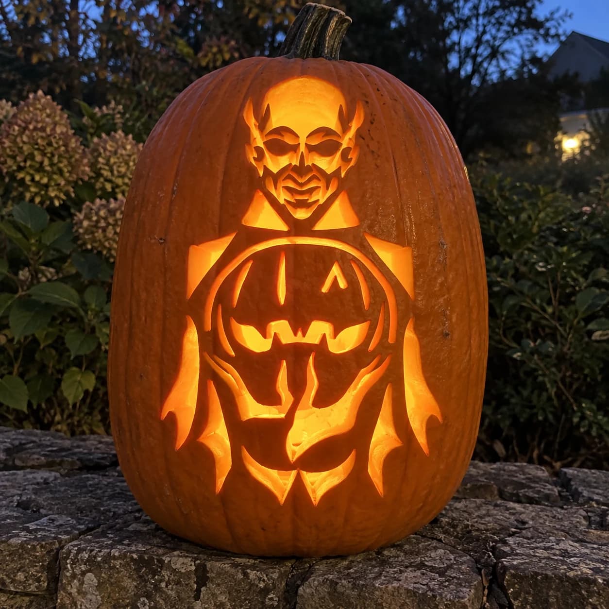 Dracula Pumpkin Stencil
