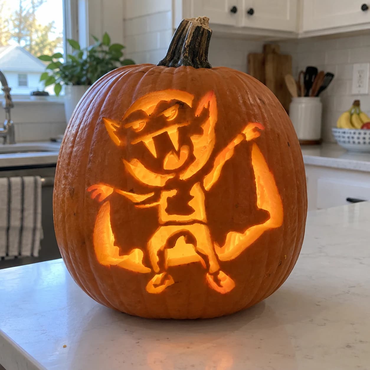 Dracula Pumpkin Stencil