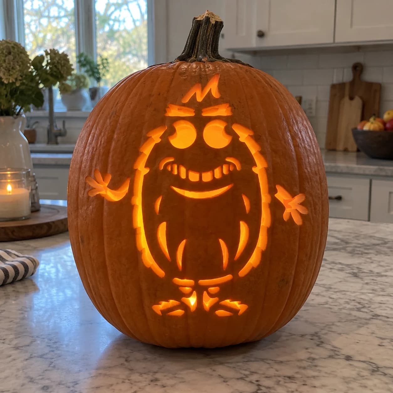Silly Monster Pumpkin Stencil