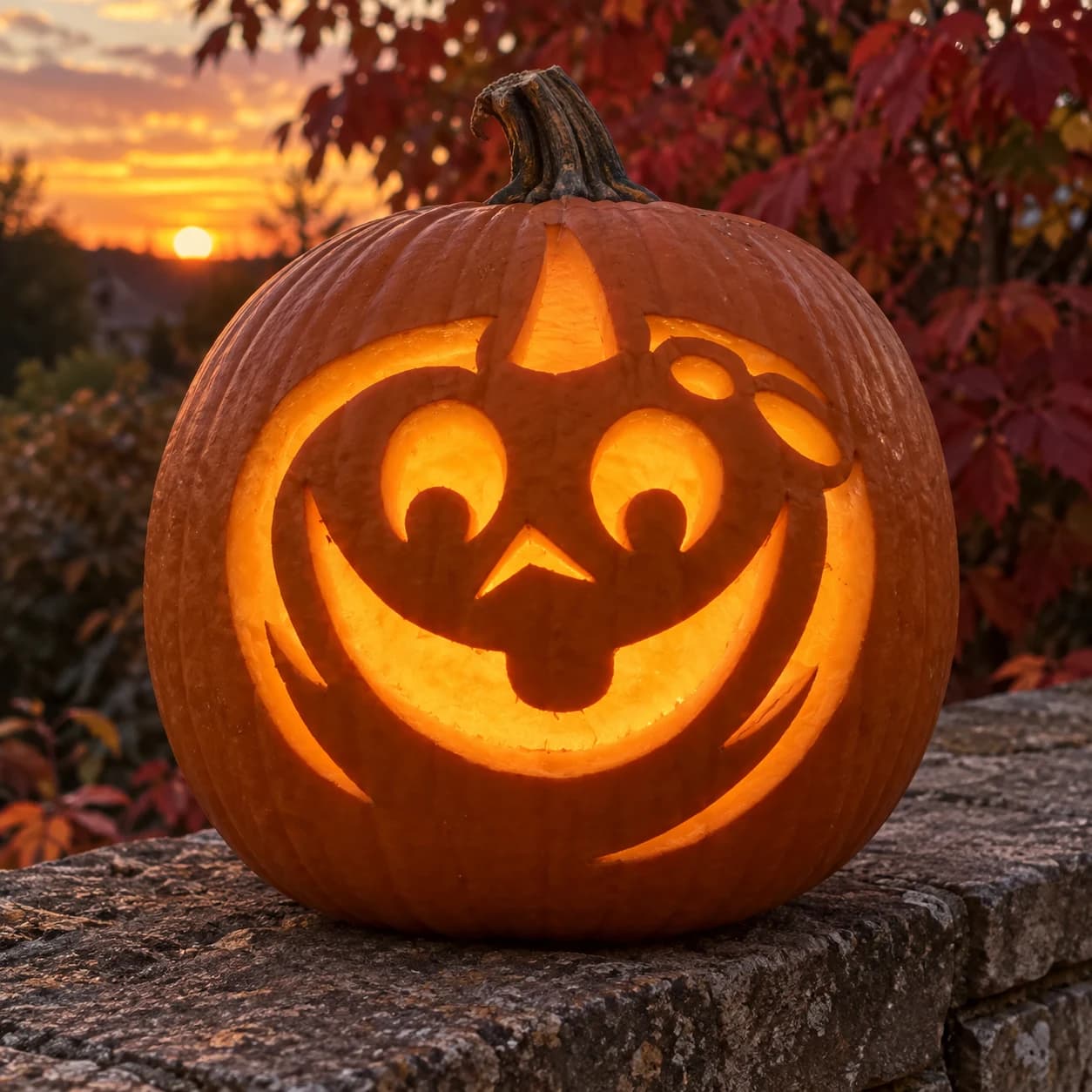 Witch Hat Jack-o-Lantern Pumpkin Stencil