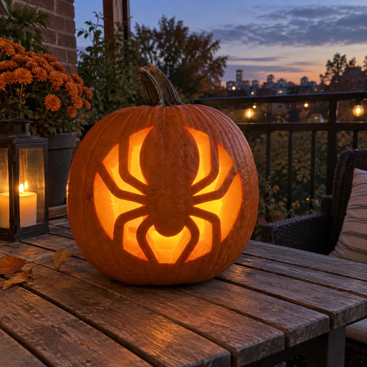 Spider Emblem Pumpkin Stencil pumpkin carving stencil