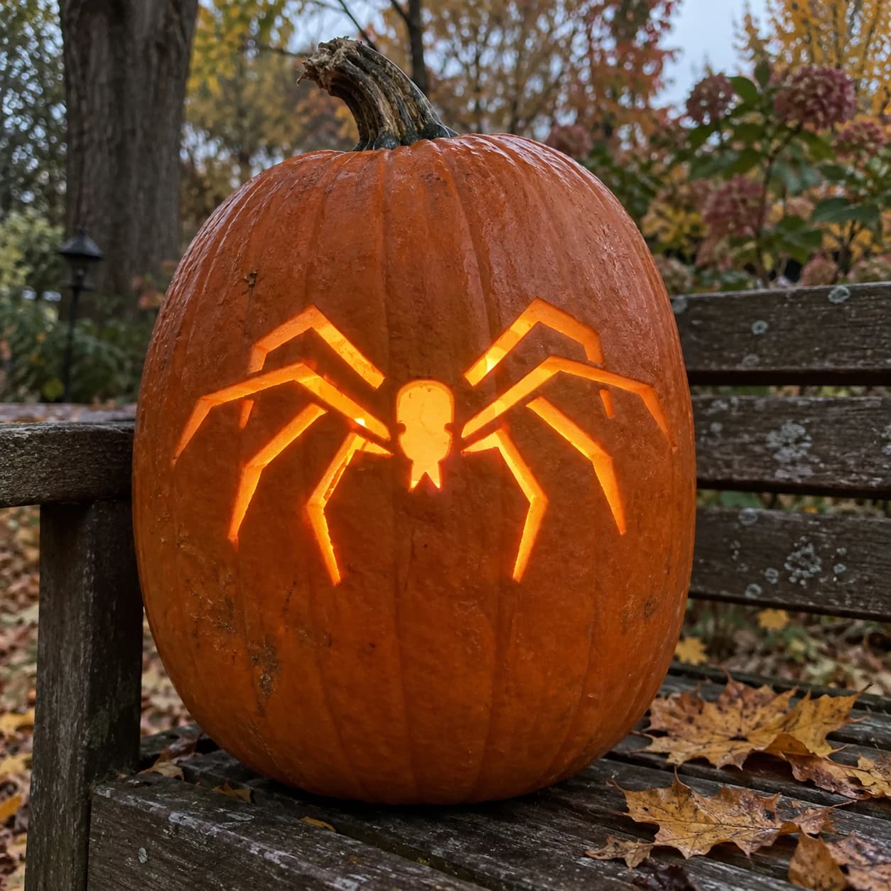 Spider Pumpkin Stencil