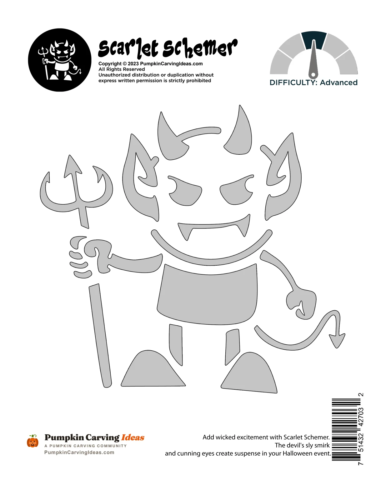 Trident Trickster printable pattern