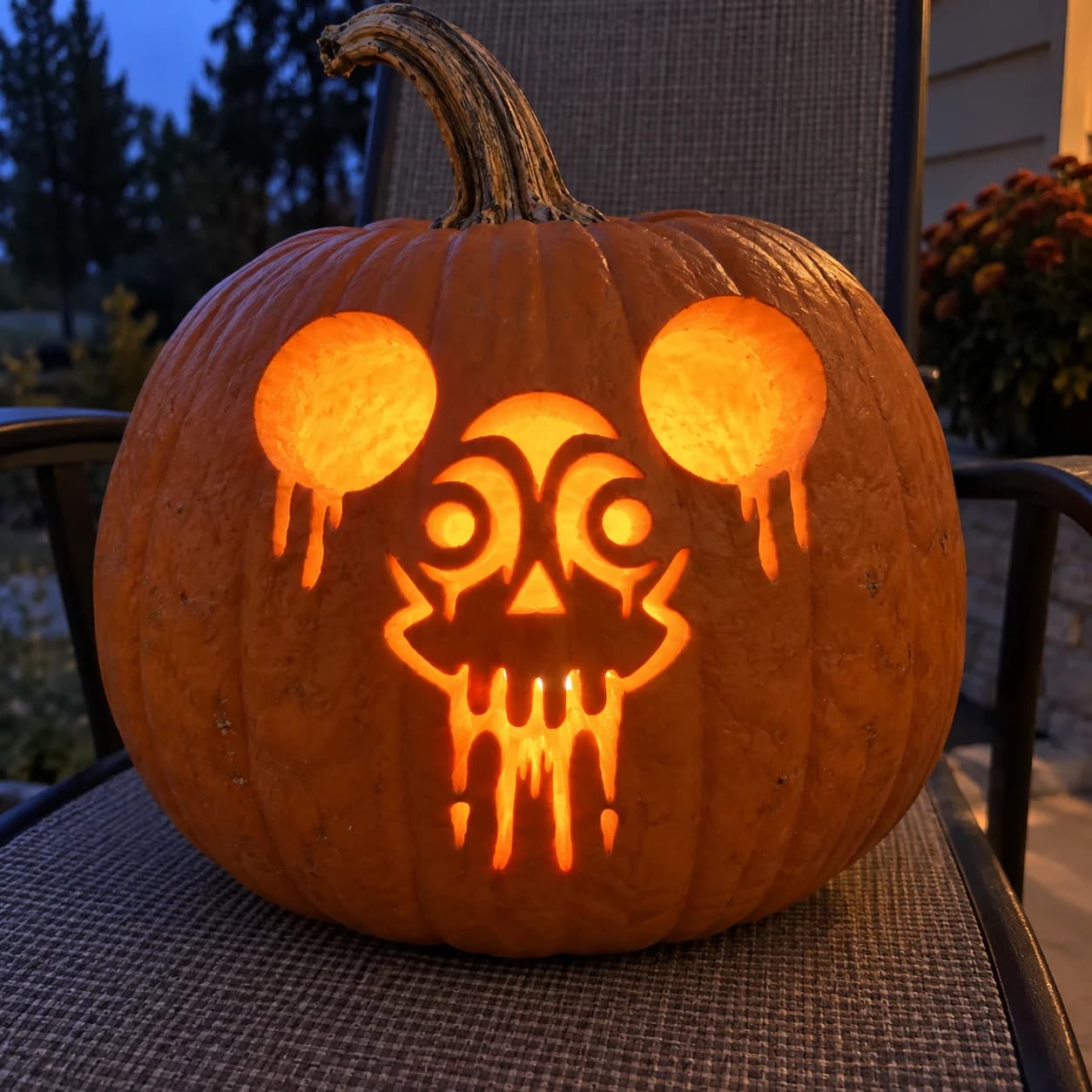Mouse Skull Pumpkin Stencil