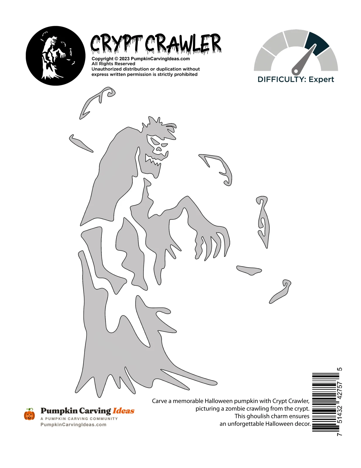 Crypt Crawler printable pattern