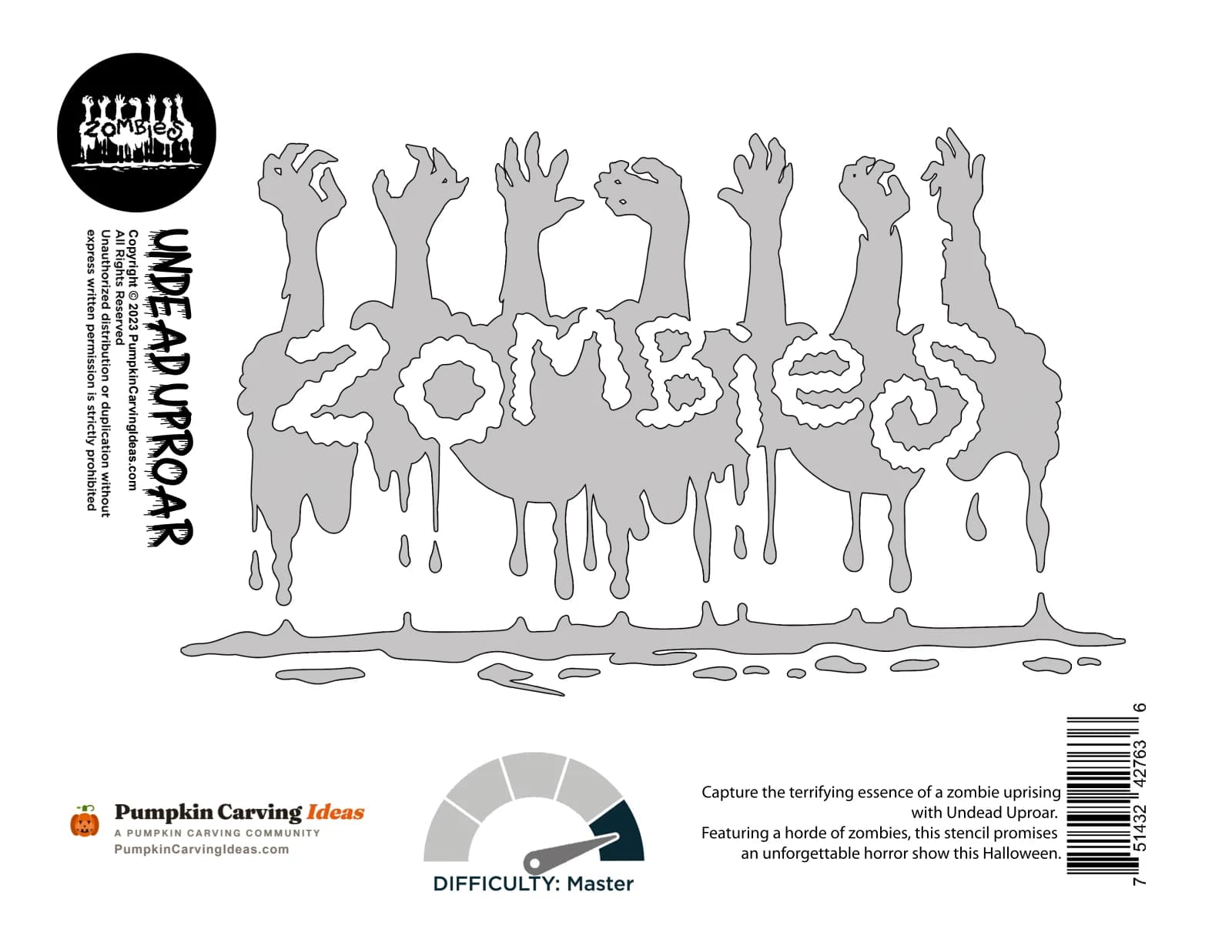 Zombies printable pattern