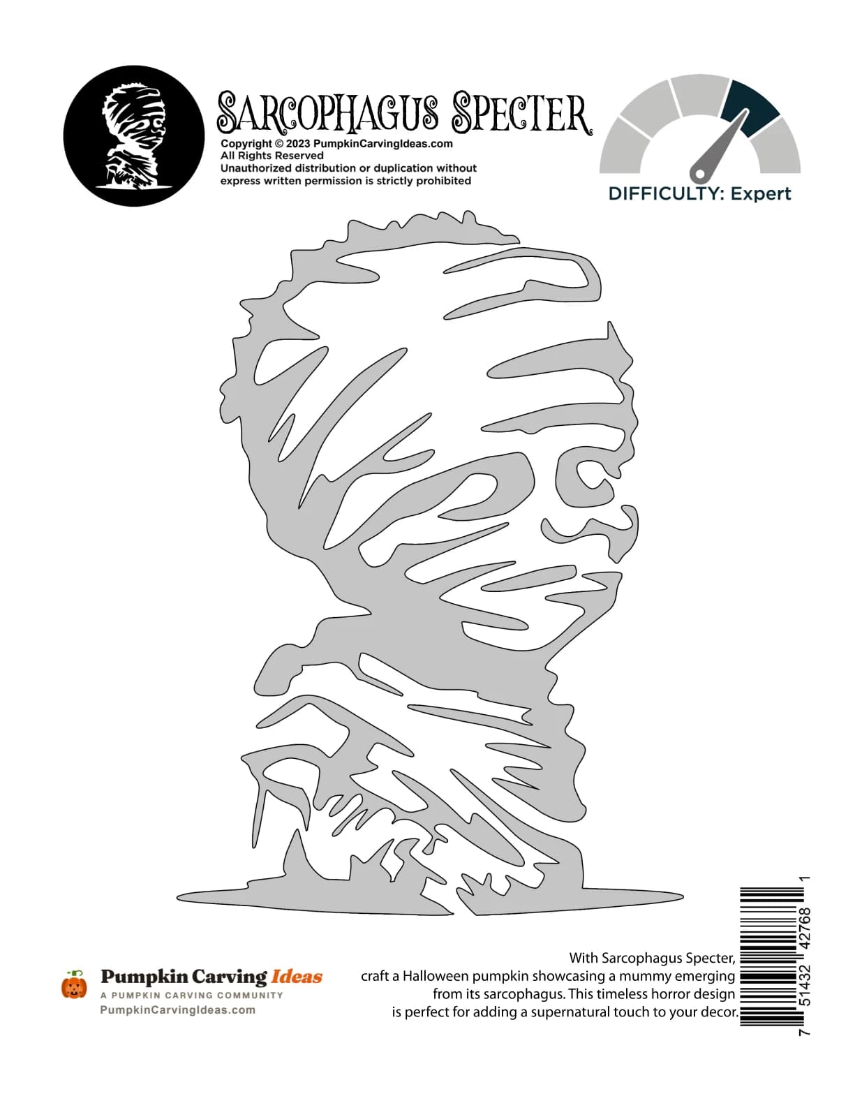Mummy printable pattern