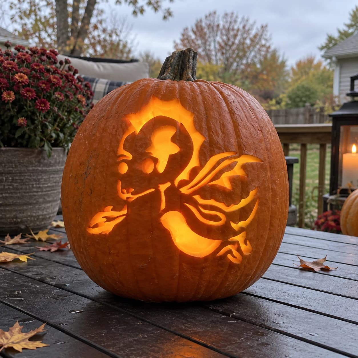 Cartoon Dragon Pumpkin Stencil pumpkin carving stencil