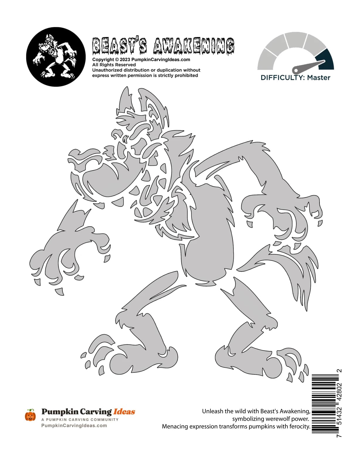 Midnight Howler printable pattern