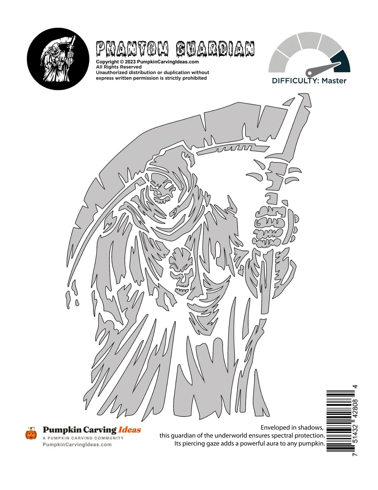 The Midnight Reaper printable pattern