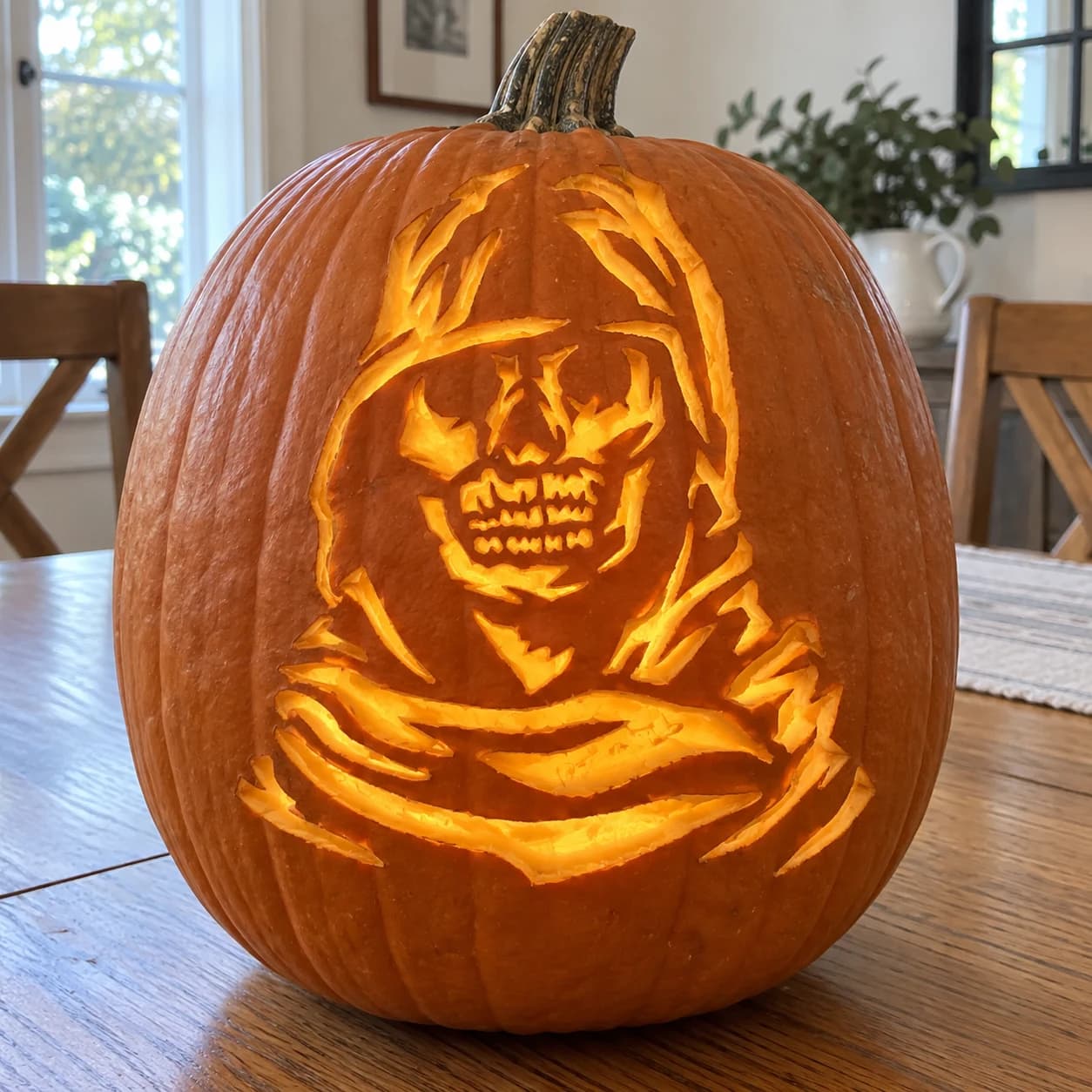 Grim Reaper Pumpkin Stencil