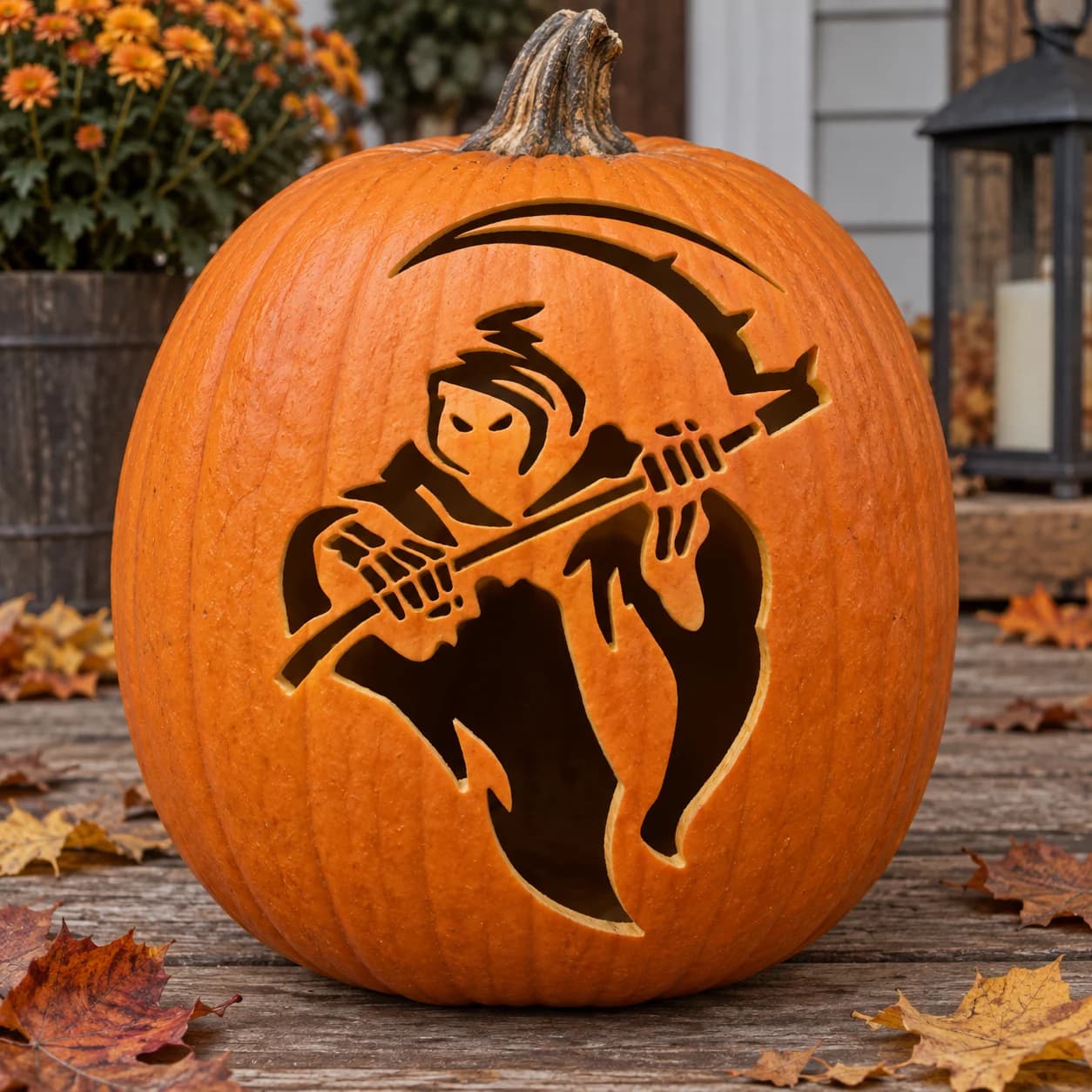 Grim Reaper Pumpkin Stencil pumpkin carving stencil