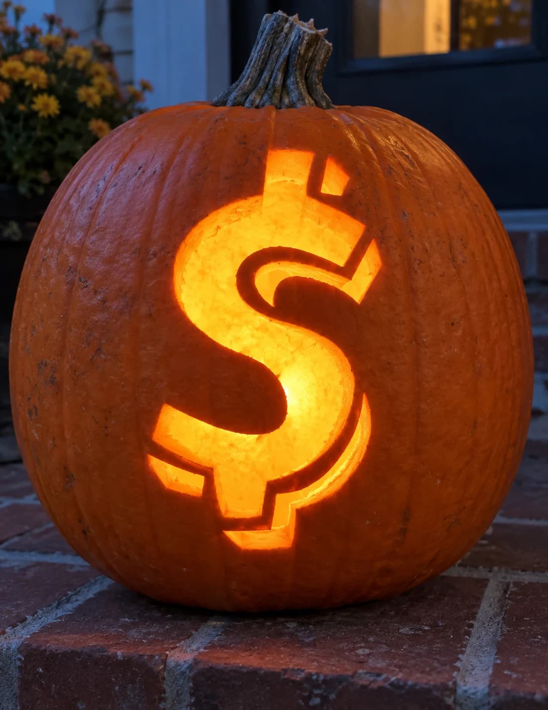 Dollar Sign Pumpkin Stencil