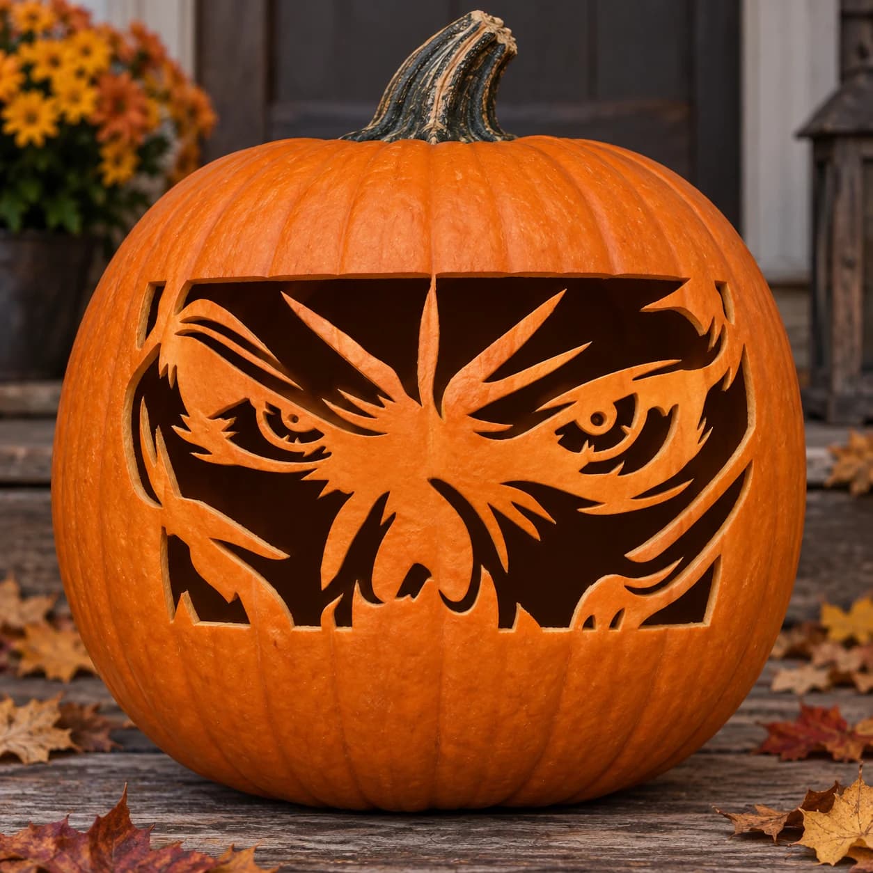 Sinister Eyes Pumpkin Stencil