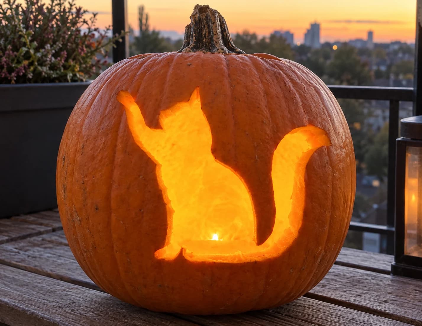 Cat Silhouette Pumpkin Stencil