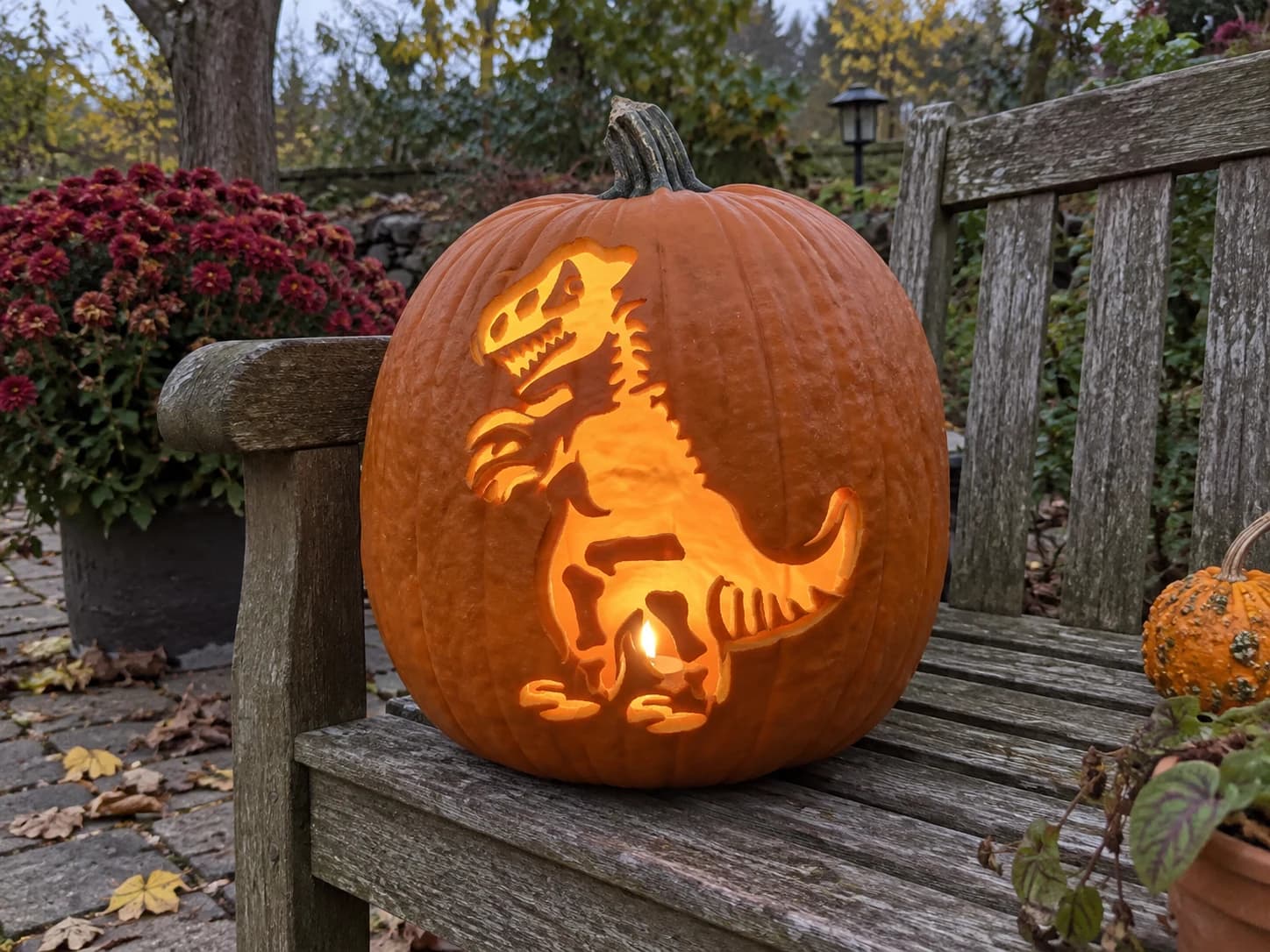 T-Rex Pumpkin Stencil