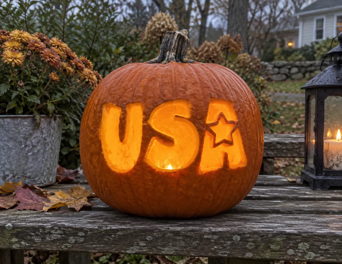 USA Text Pumpkin Stencil pumpkin carving stencil