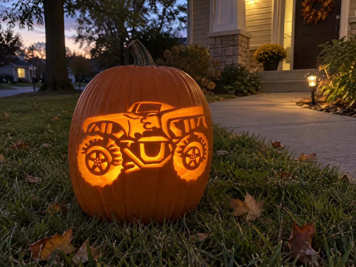 Monster Truck Pumpkin Stencil pumpkin carving stencil