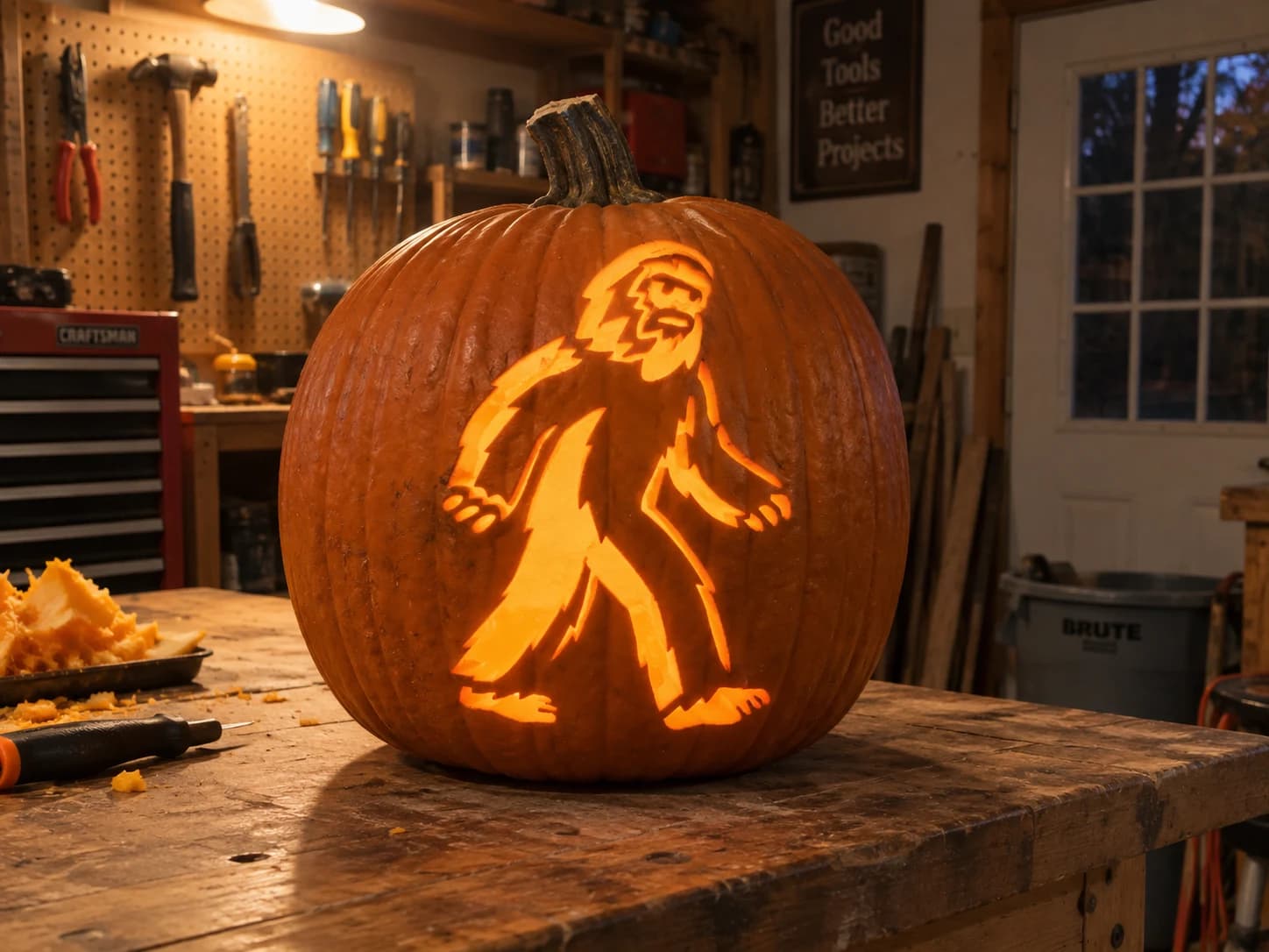 Bigfoot Pumpkin Stencil