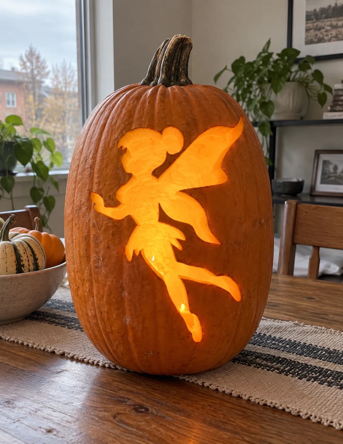 Fairy Silhouette Pumpkin Stencil