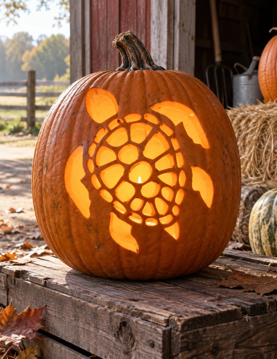 Sea Turtle Pumpkin Stencil