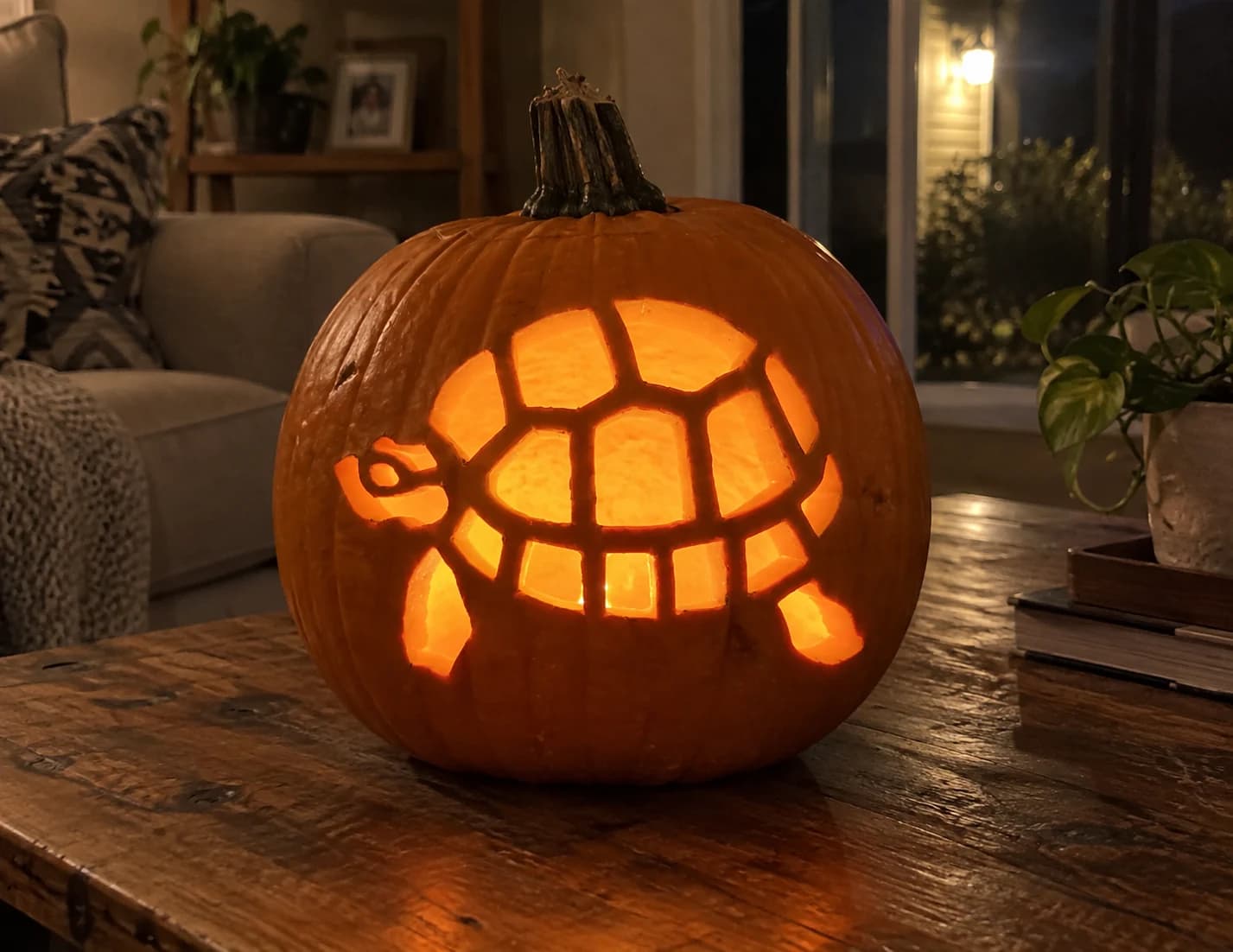 Turtle Pumpkin Stencil pumpkin carving stencil