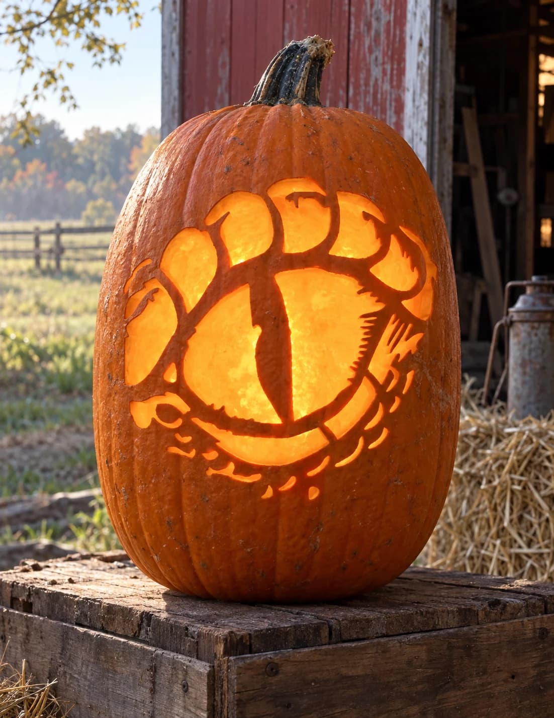Dragon Eye Pumpkin Stencil
