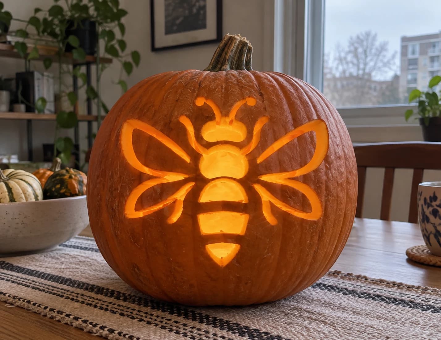 Honeybee Pumpkin Stencil