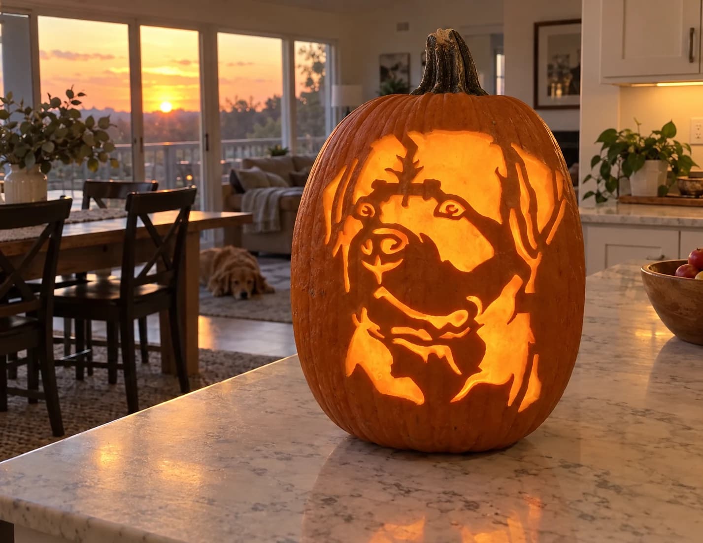 Rottweiler Pumpkin Stencil
