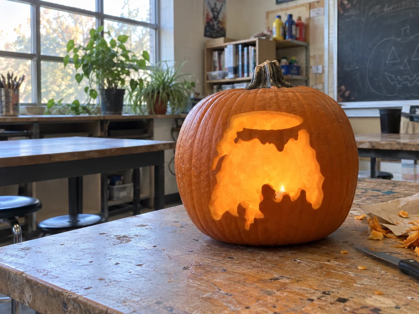 Puking Jack-o-Lantern Pumpkin Stencil pumpkin carving stencil