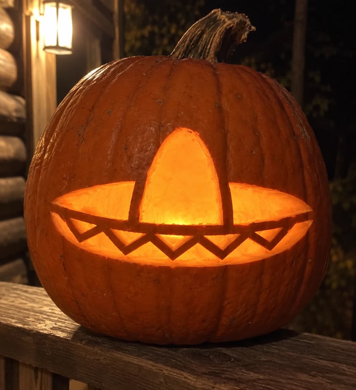 Sombrero Pumpkin Stencil
