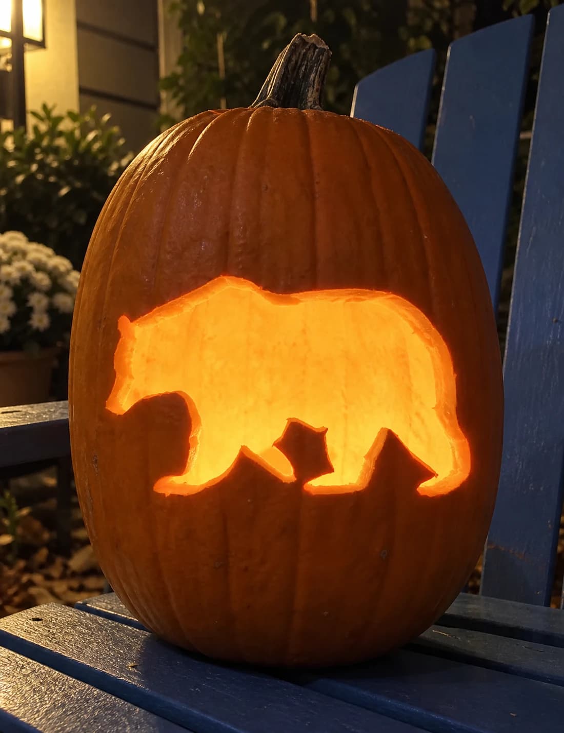 Bear and Cub Pumpkin Stencil