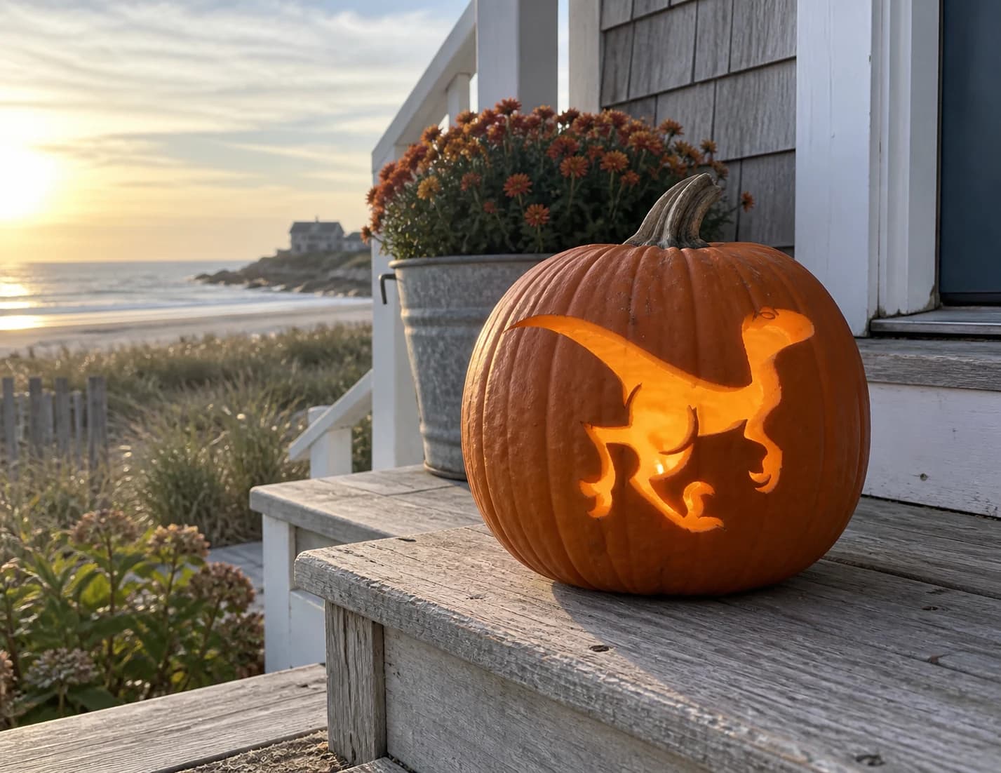Raptor Silhouette Pumpkin Stencil pumpkin carving stencil