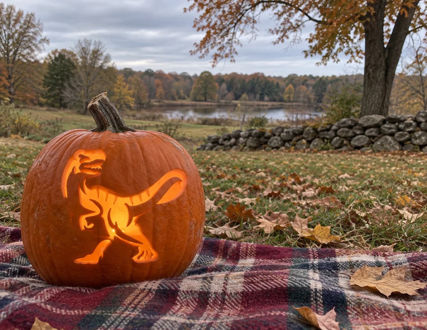 Velociraptor Pumpkin Stencil