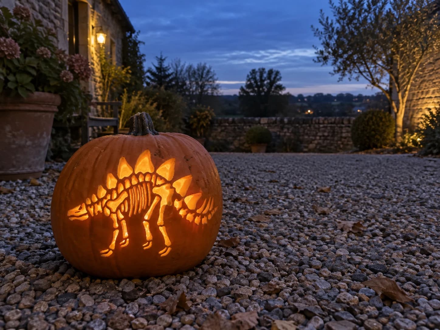 Stegosaurus Skeleton Pumpkin Stencil pumpkin carving stencil