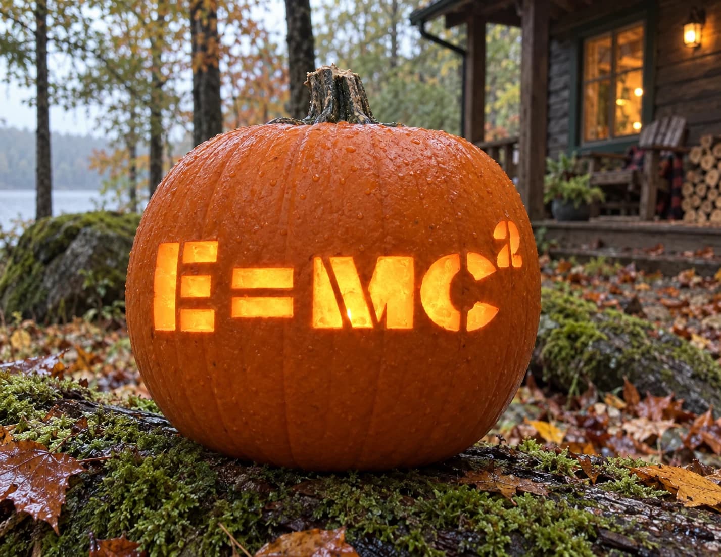 E=MC2 Pumpkin Stencil