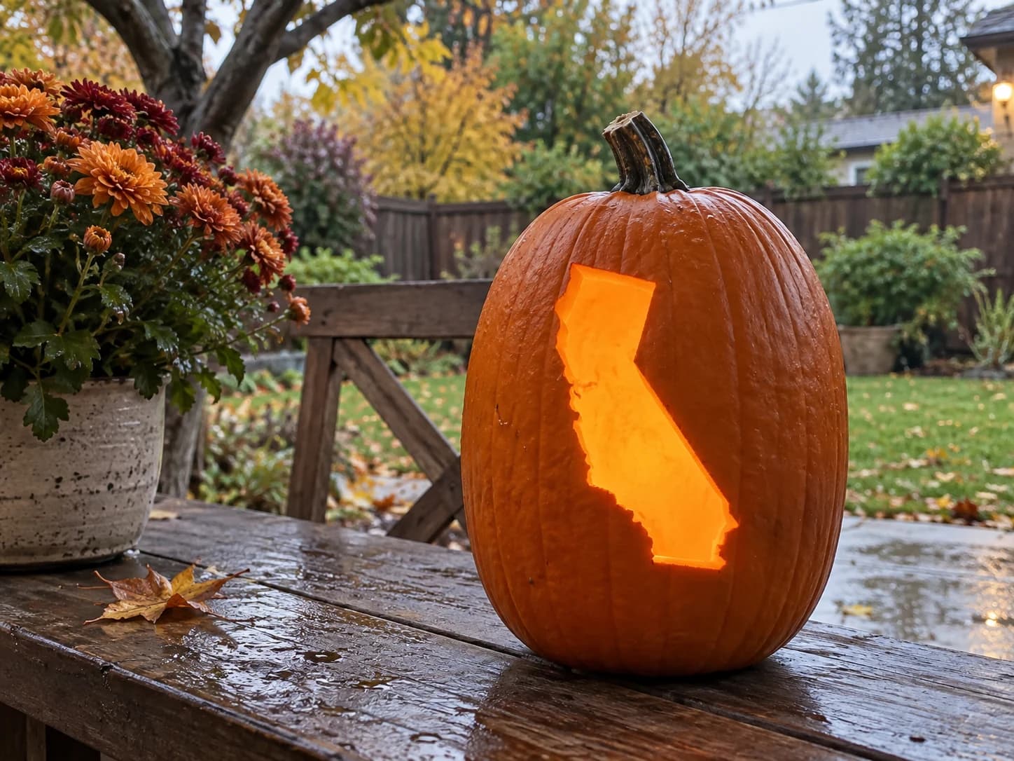 California Pumpkin Stencil