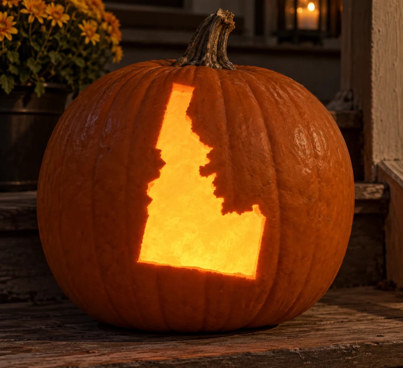 Idaho State Shape Pumpkin Stencil