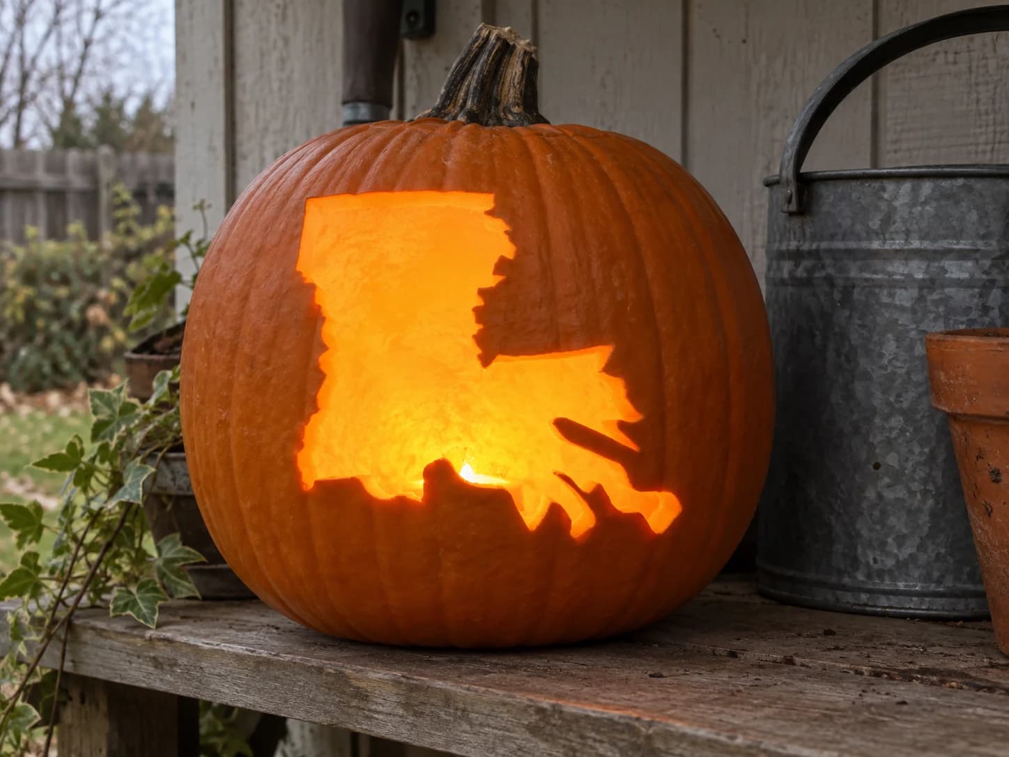 Louisiana Pumpkin Stencil