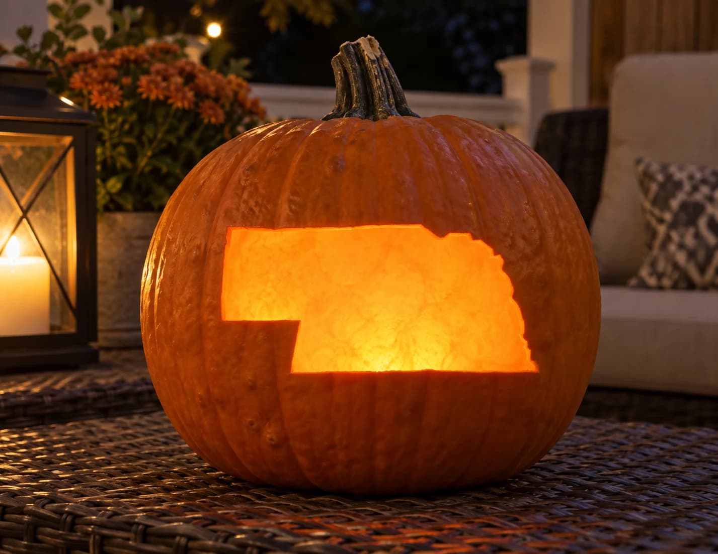 Nebraska Pumpkin Stencil