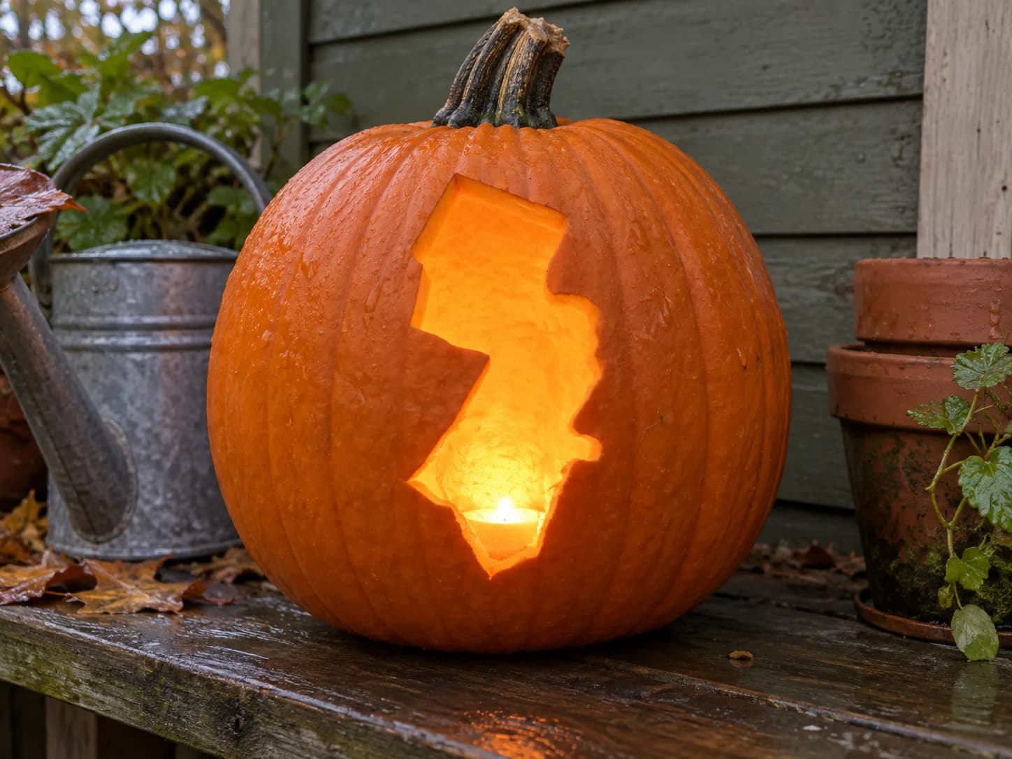 New Jersey Pumpkin Stencil