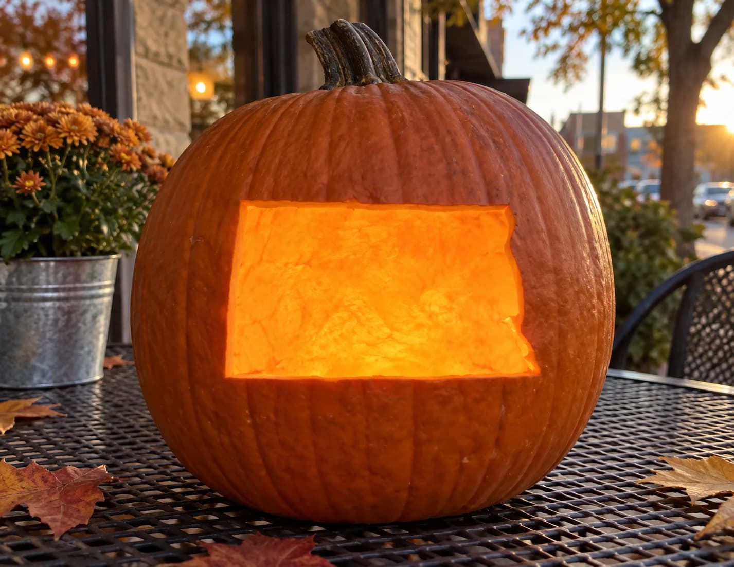 North Dakota Pumpkin Stencil
