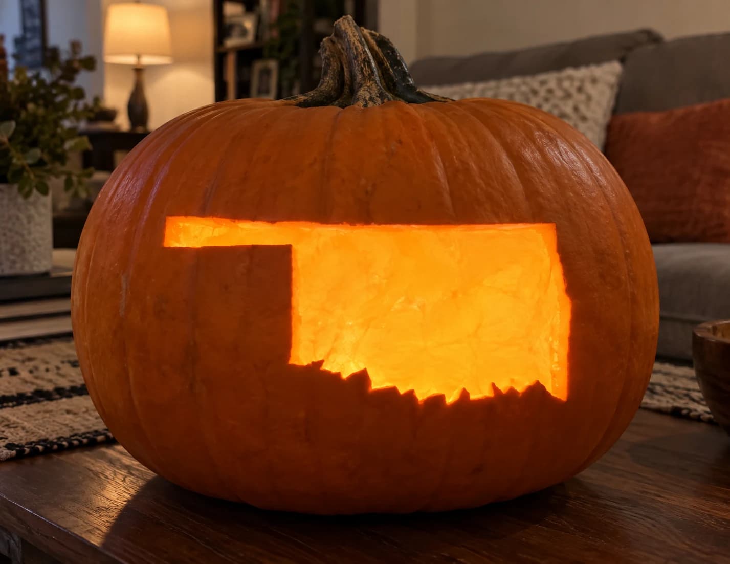 Oklahoma Pumpkin Stencil