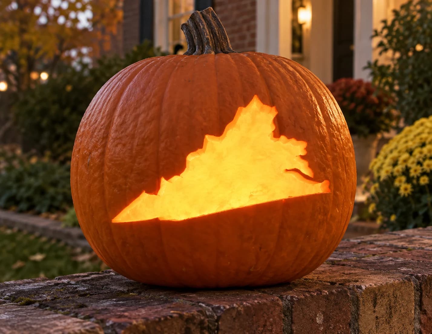 Virginia Pumpkin Stencil pumpkin carving stencil